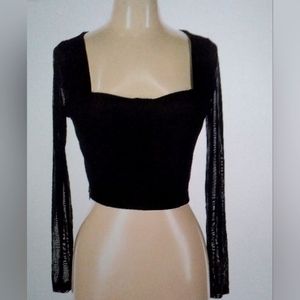 SHEIN L STYLISH BLACK LONG SLEEVE TOP